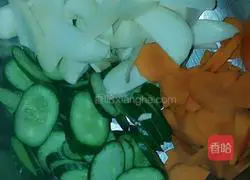 Illustration of the new style of three fresh vegetables 5