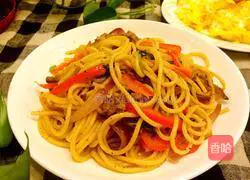 Black pepper beef fillet pasta Practice illustration 10