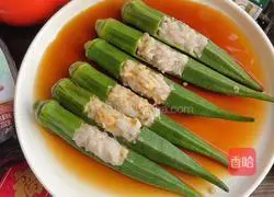 Illustration of how to make steamed shrimp with okra 9