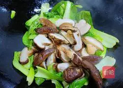 Illustration of how to make mushrooms, rapeseed and sea rice 4