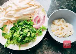 Illustration of how to make shrimps and king oyster mushrooms 3