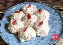 Illustration of how to make steamed radish balls 7