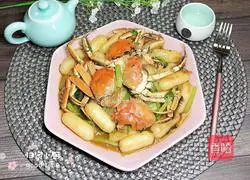 Illustration of how to make scallion oil crab cheese rice cake 19