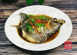 Illustration of how to make steamed opium fish head 1