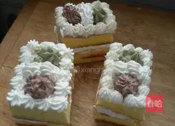 Illustration of how to make a small cream cake 12