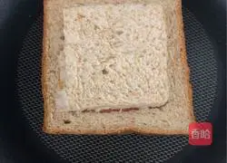 Cheese Illustration of how to make ham toast 3