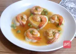 Illustration of how to make shrimp and tofu 9