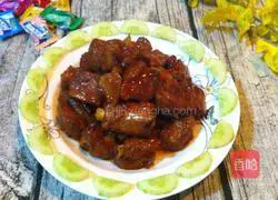 Illustration of how to make pork ribs in tomato sauce 1