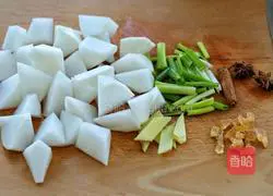 Illustration of braised pork and radish recipe 2