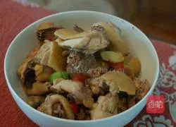 Illustration of how to make glutinous rice chicken 4