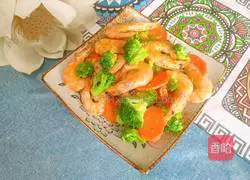 Broccoli Illustration of how to make fried shrimps with carrots 21