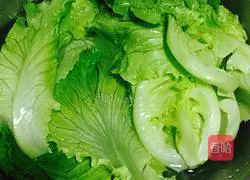 Illustration of how to make lettuce with garlic sauce and oyster sauce 2