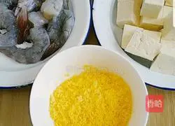 Illustration of how to make braised tofu with shrimp balls in golden soup 1