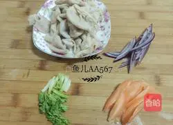 Illustration of how to make cold chicken tripe 1