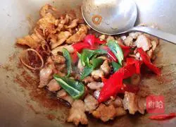 Chili Illustration of how to make stir-fried pork 9