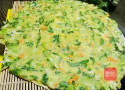 Illustration of how to make cabbage and egg pancakes 8