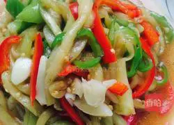 Illustration of home-style fried eggplant shreds 5