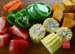 Illustration of how to make pasta (star noodles in vegetable stock) 6