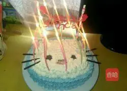 HelloKitty double-layer fruit sandwich cake recipe illustration 2