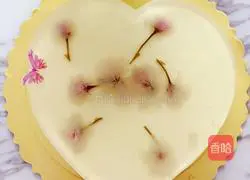 Illustration of how to make cherry blossom gradient mousse 12