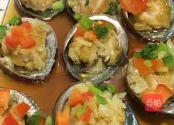 Illustration of how to make abalone with scallion oil 14