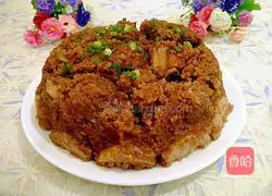 Illustration of how to make steamed pork ribs with taro powder 13