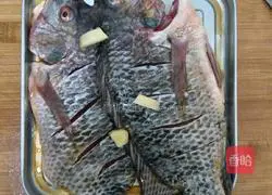 Illustration of simple home-cooked grilled fish 1