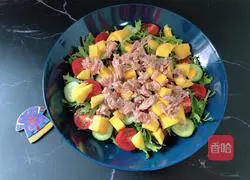 Tuna Garden Vegetable and Fruit Salad (low-fat version) Recipe Illustration 5