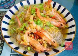 Illustration of how to make garlic vermicelli, enoki mushrooms and steamed shrimps 10