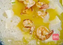 Illustration of how to make braised tofu with shrimp balls in golden soup 5