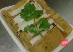 Illustration of how to make marinated dried tofu 9