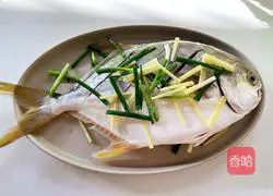Illustration of how to make steamed golden pomfret 7