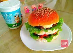 Three-layer beef burger recipe 12
