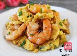 # Northeast#Illustration of the recipe of scrambled eggs with shrimps 1