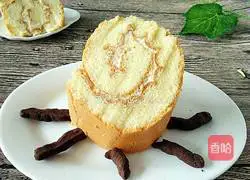 Illustration of how to make cream cake roll 15