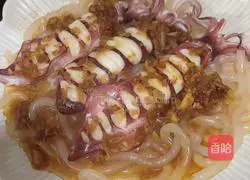 Illustration of how to make steamed squid with potato flour 6