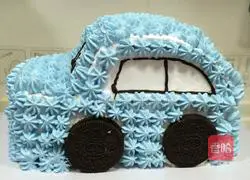 Illustration of how to make car cream cake 14