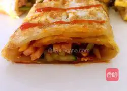 Illustration of grilled cold noodles (home cooking) 10