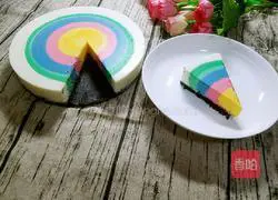 Illustration of how to make rainbow mousse cake 12