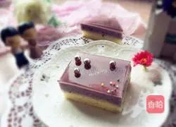 Illustration of how to make 8-inch blueberry mousse (square) 12