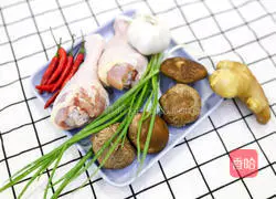 Illustration of how to make steamed slider chicken with mushrooms in X7Z bento series 1