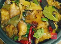 Illustration of braised soybeans and pig trotters 19