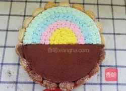 Illustration of how to make rainbow mousse cake 18