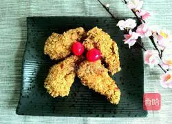 Illustration of how to make fried chicken wings with oats 11