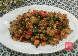 Illustration of how to make hot pepper chicken 10