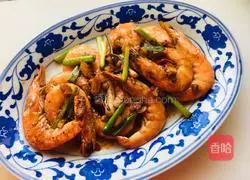 Illustration of braised prawns 5