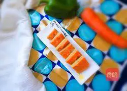 Illustration of how to make two-color yam and shrimp cake 8