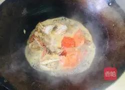 Illustration of how to make green onion and ginger crabs 7