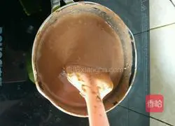 Illustration of how to make cheese cocoa mousse cake 15