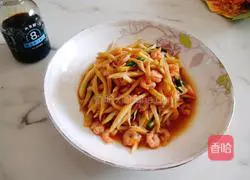 Illustration of how to make delicious wild rice stir-fried shrimps 8